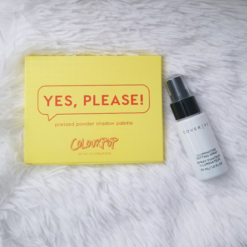 Colourpop Yes, Please eyeshadow w/ cover fx spray